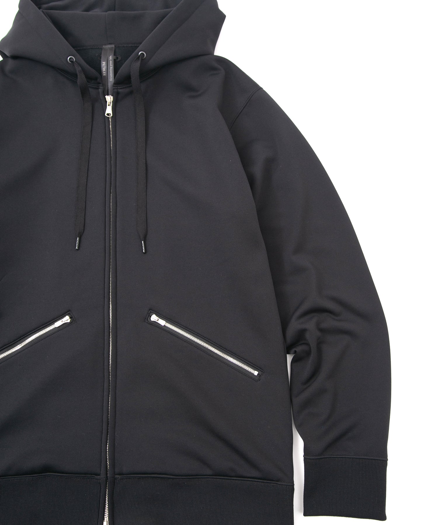 Load image into Gallery viewer, Fleece Lined CORDURA Jersey Zipup Hoodie - BLACK
