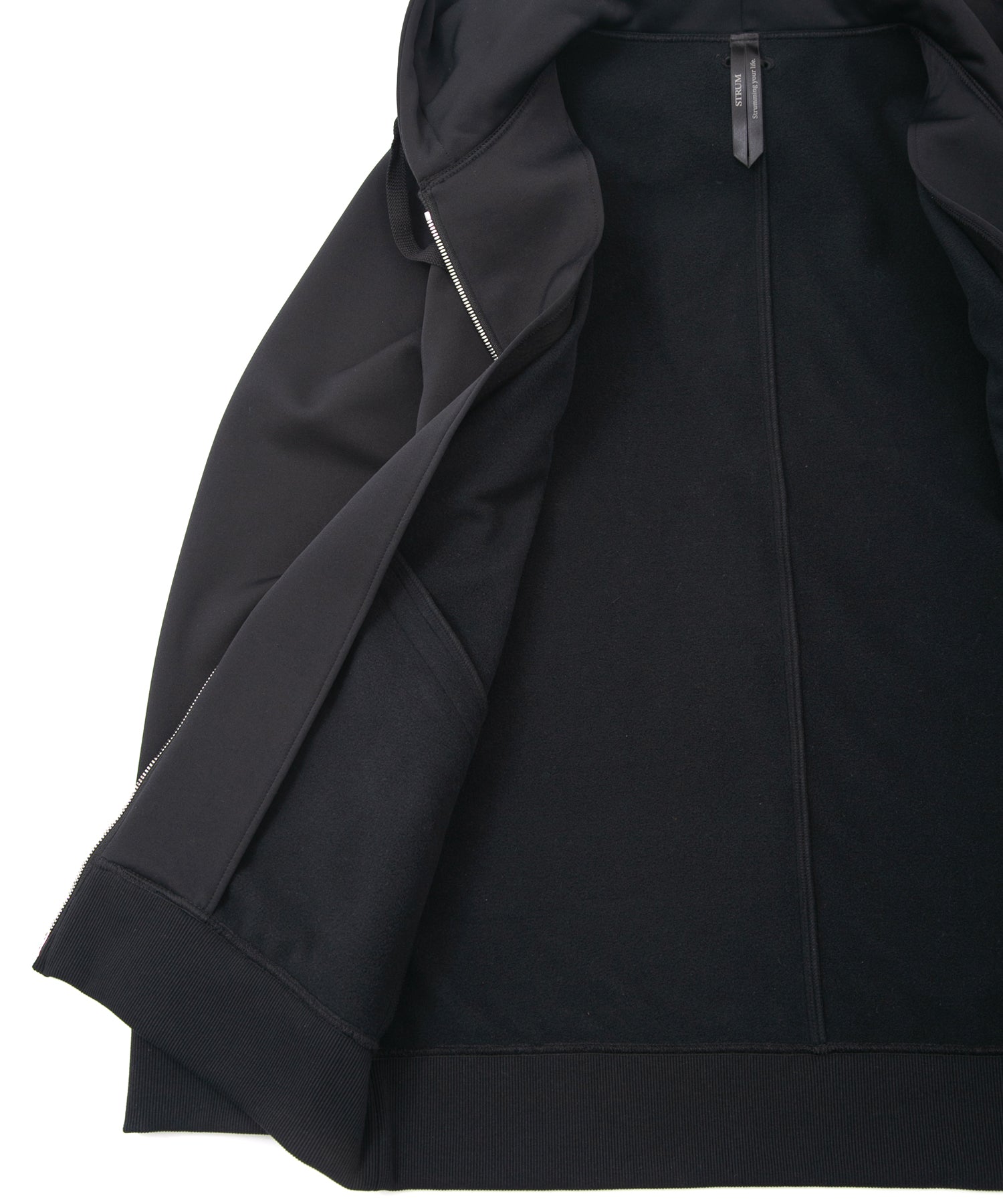 Load image into Gallery viewer, Fleece Lined CORDURA Jersey Zipup Hoodie - BLACK