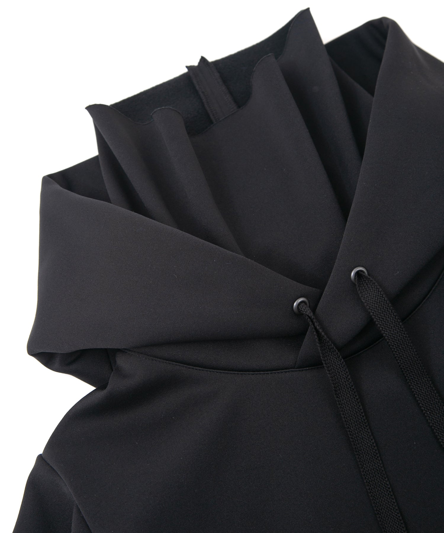 Load image into Gallery viewer, Fleece Lined CORDURA Jersey Hight Neck Hoodie - BLACK