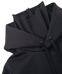 Load image into Gallery viewer, Fleece Lined CORDURA Jersey Hight Neck Hoodie - BLACK