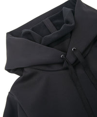 Load image into Gallery viewer, Fleece Lined CORDURA Jersey Hight Neck Hoodie - BLACK
