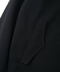 Load image into Gallery viewer, Wool & Nylon W Cloth Vintage Tumbler Fishtail Coat - BLACK