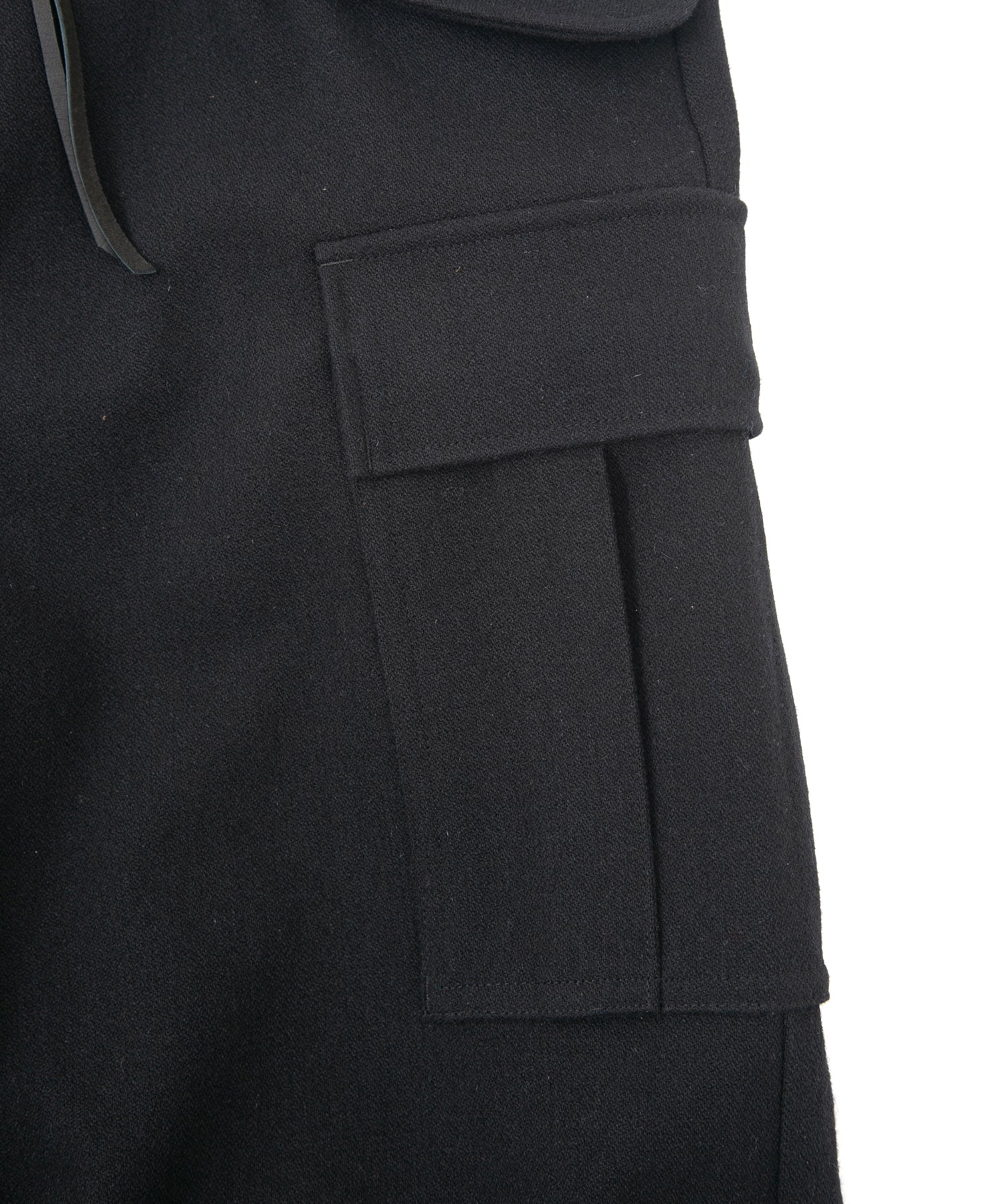 Load image into Gallery viewer, Wool & Nylon W Cloth Vintage Tumbler Field Cargo Pants - BLACK