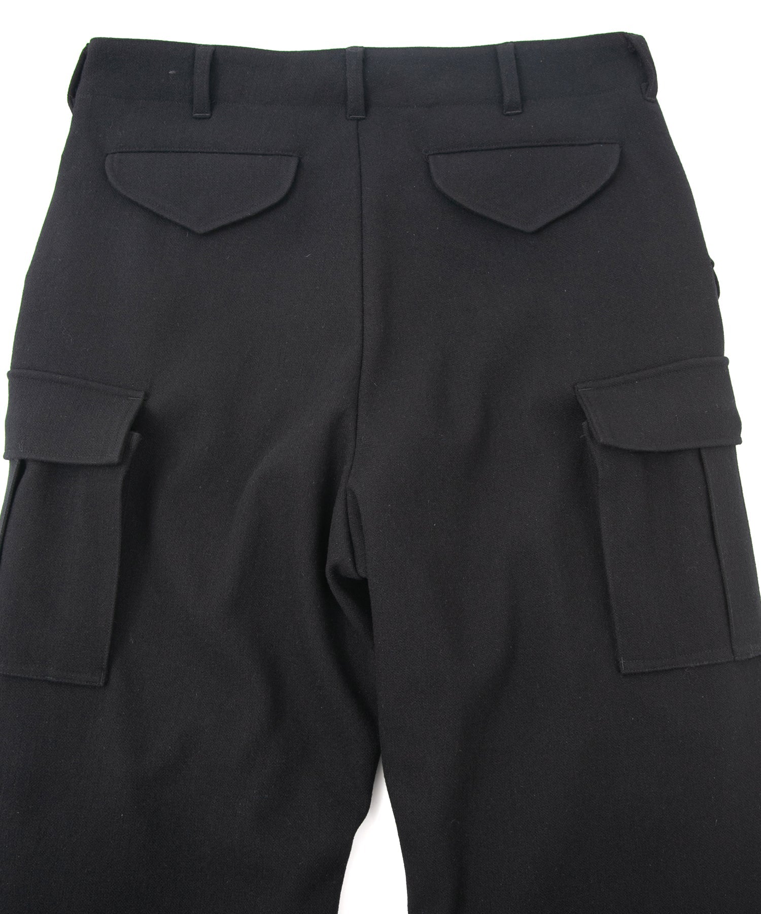 Load image into Gallery viewer, Wool & Nylon W Cloth Vintage Tumbler Field Cargo Pants - BLACK