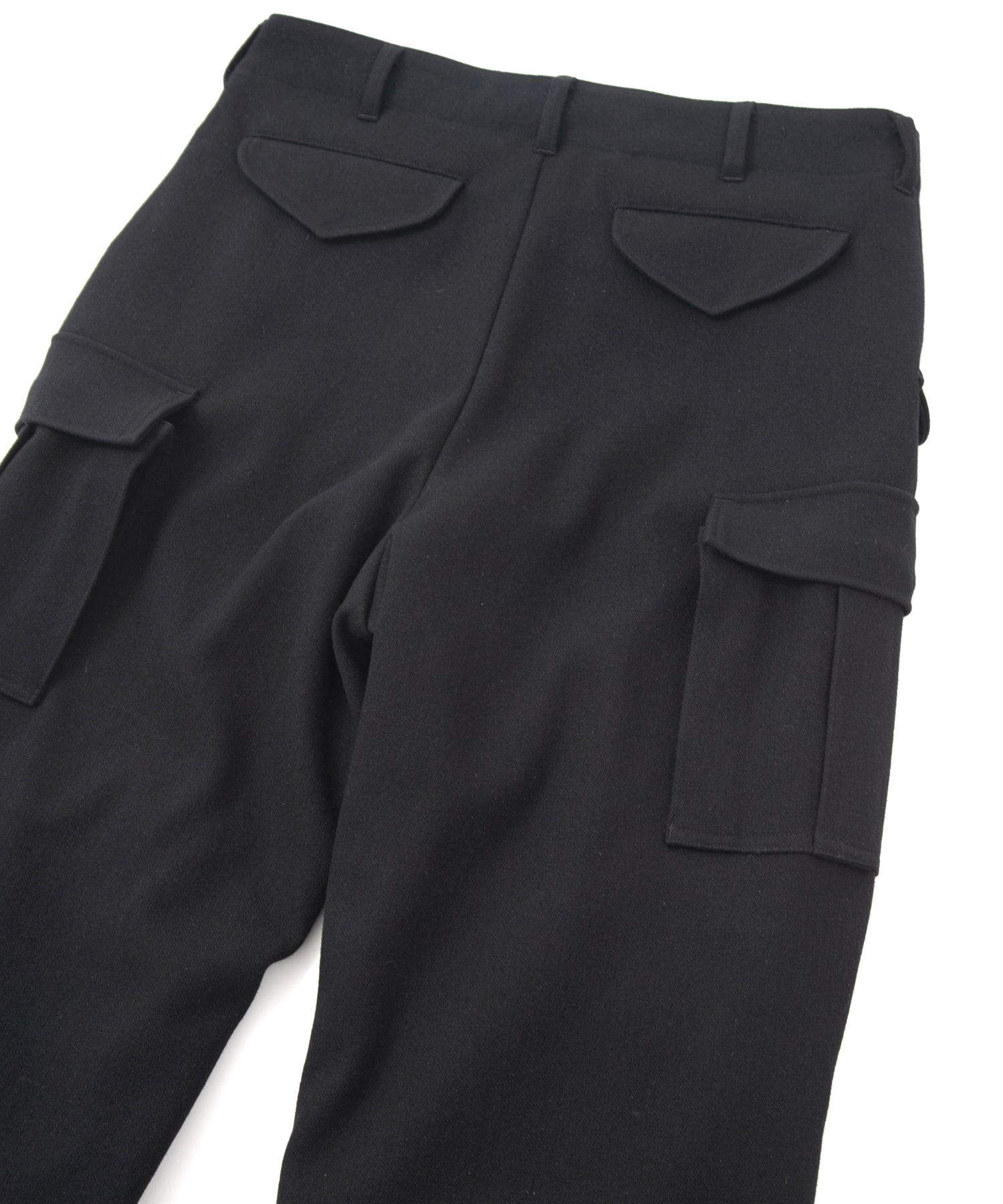 Load image into Gallery viewer, Wool & Nylon W Cloth Vintage Tumbler Field Cargo Pants - BLACK