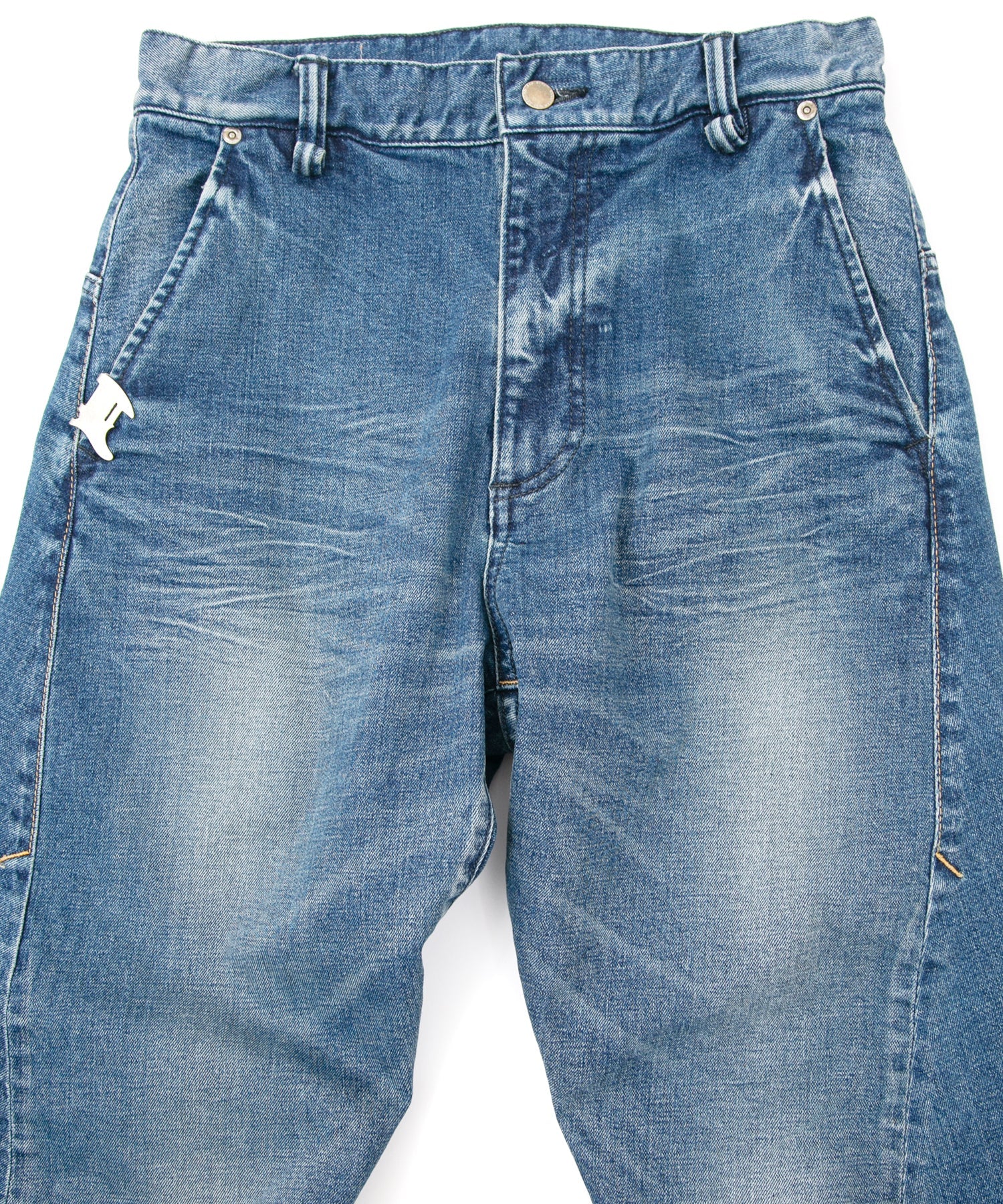 Load image into Gallery viewer, 12.5oz Organic Cotton Stretch Denim "RAD CLUB" 3D Wide Straight Jeans - INDIGO