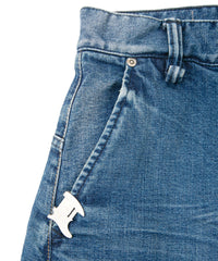 Load image into Gallery viewer, 12.5oz Organic Cotton Stretch Denim "RAD CLUB" 3D Wide Straight Jeans - INDIGO