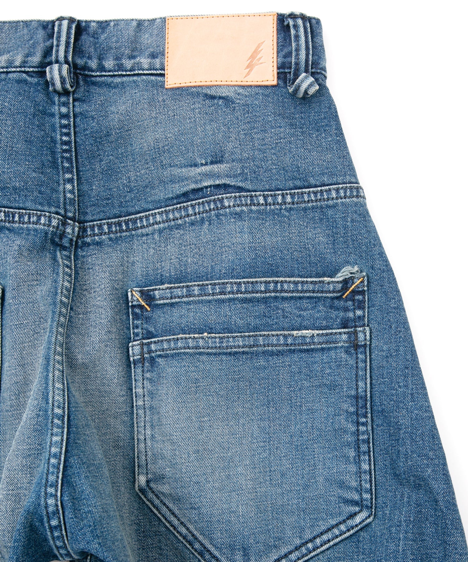 Load image into Gallery viewer, 12.5oz Organic Cotton Stretch Denim "RAD CLUB" 3D Wide Straight Jeans - INDIGO