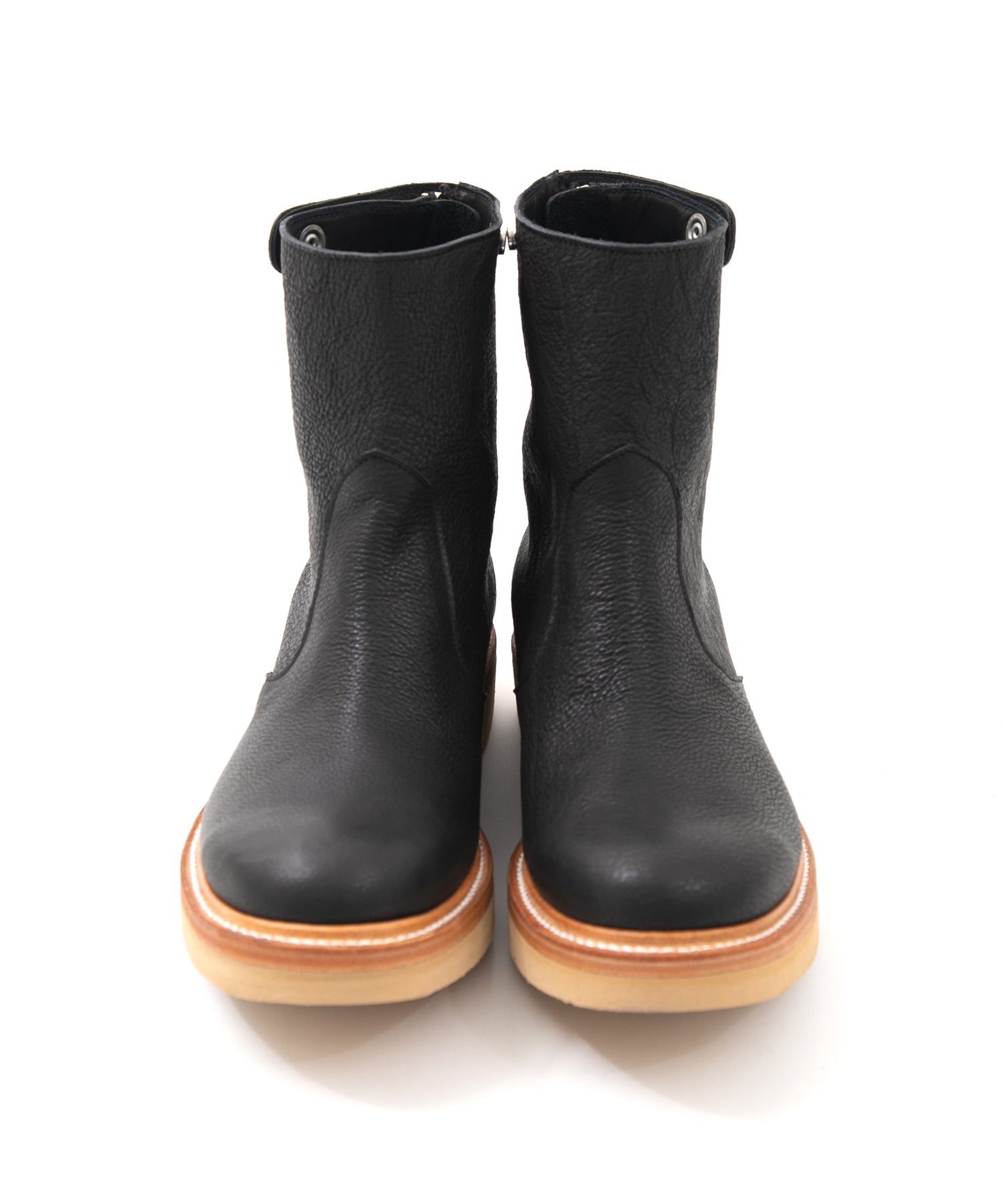 Load image into Gallery viewer, Pit Vegetable Full Tanned Shrank Horse hide Backzip Boots - BLACK