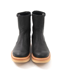 Load image into Gallery viewer, Pit Vegetable Full Tanned Shrank Horse hide Backzip Boots - BLACK