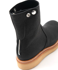 Load image into Gallery viewer, Pit Vegetable Full Tanned Shrank Horse hide Backzip Boots - BLACK