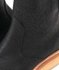 Load image into Gallery viewer, Pit Vegetable Full Tanned Shrank Horse hide Backzip Boots - BLACK