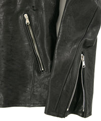 Load image into Gallery viewer, Pit Vegetable Full Tanned Shrank Horsehide SLATER Single Riders Jacket - BLACK