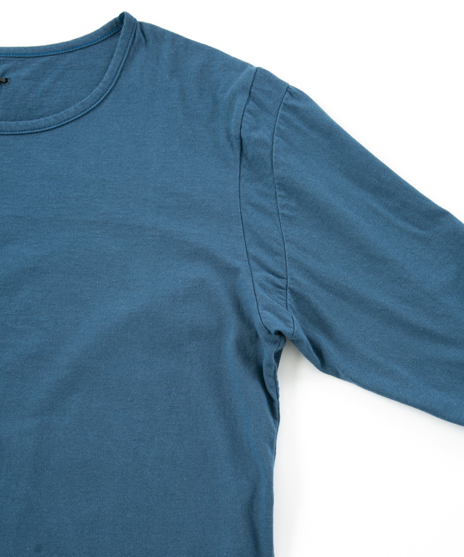 Load image into Gallery viewer, Natural Soft Cotton Plain Stitches Crew Neck T-shirt - GRAY BLUE