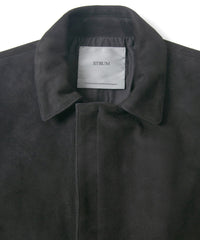 Load image into Gallery viewer, Suede Sheepskin DUKE Ribbed Blouson - BLACK