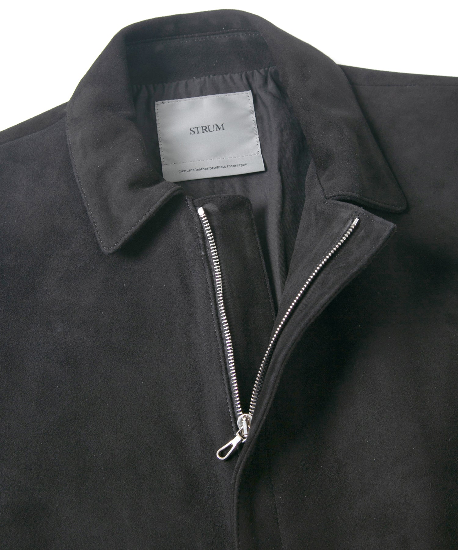 Load image into Gallery viewer, Suede Sheepskin DUKE Ribbed Blouson - BLACK