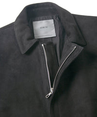 Load image into Gallery viewer, Suede Sheepskin DUKE Ribbed Blouson - BLACK