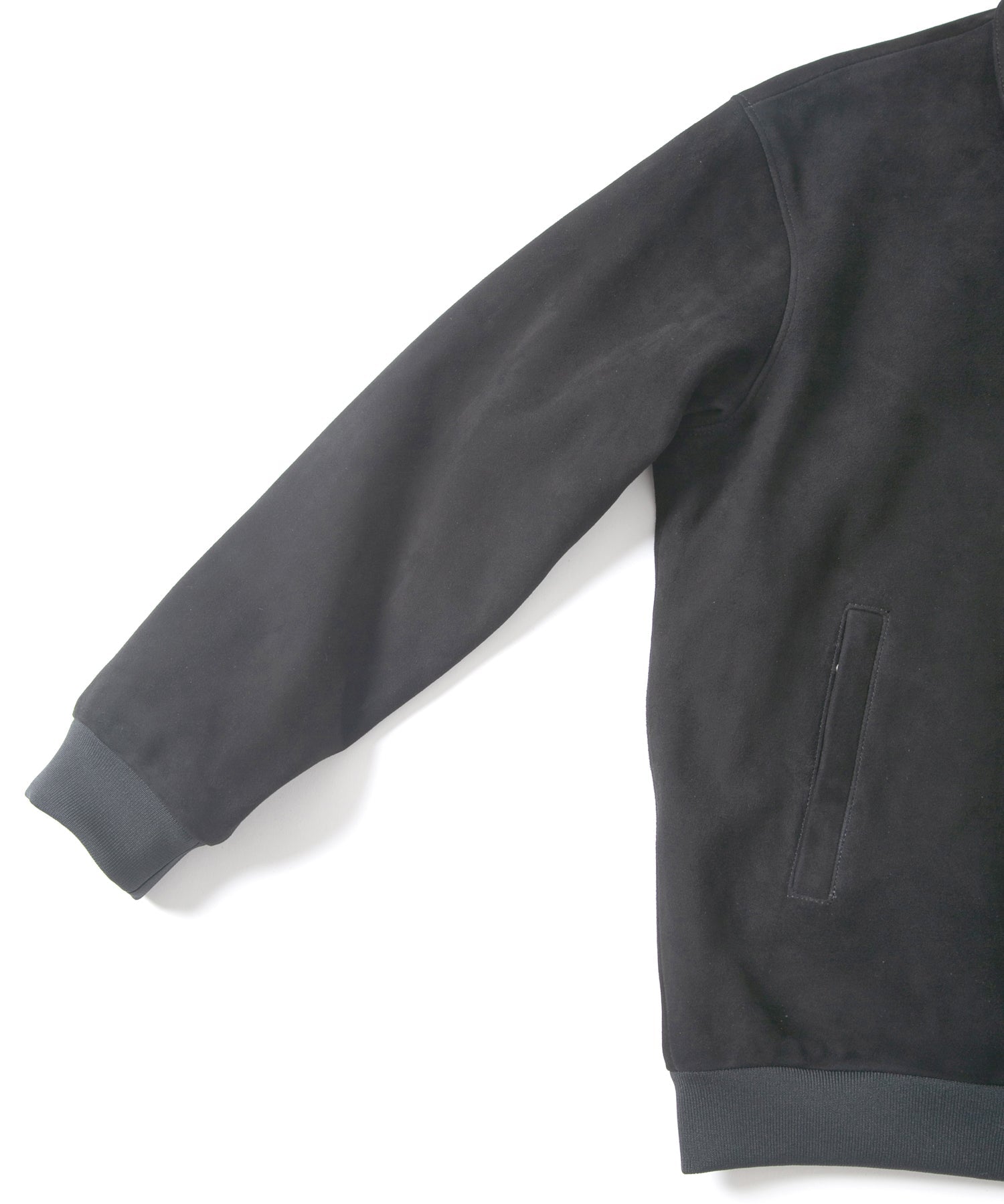 Load image into Gallery viewer, Suede Sheepskin DUKE Ribbed Blouson - BLACK