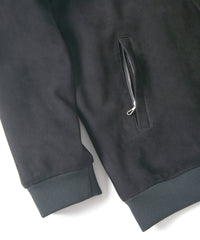 Load image into Gallery viewer, Suede Sheepskin DUKE Ribbed Blouson - BLACK