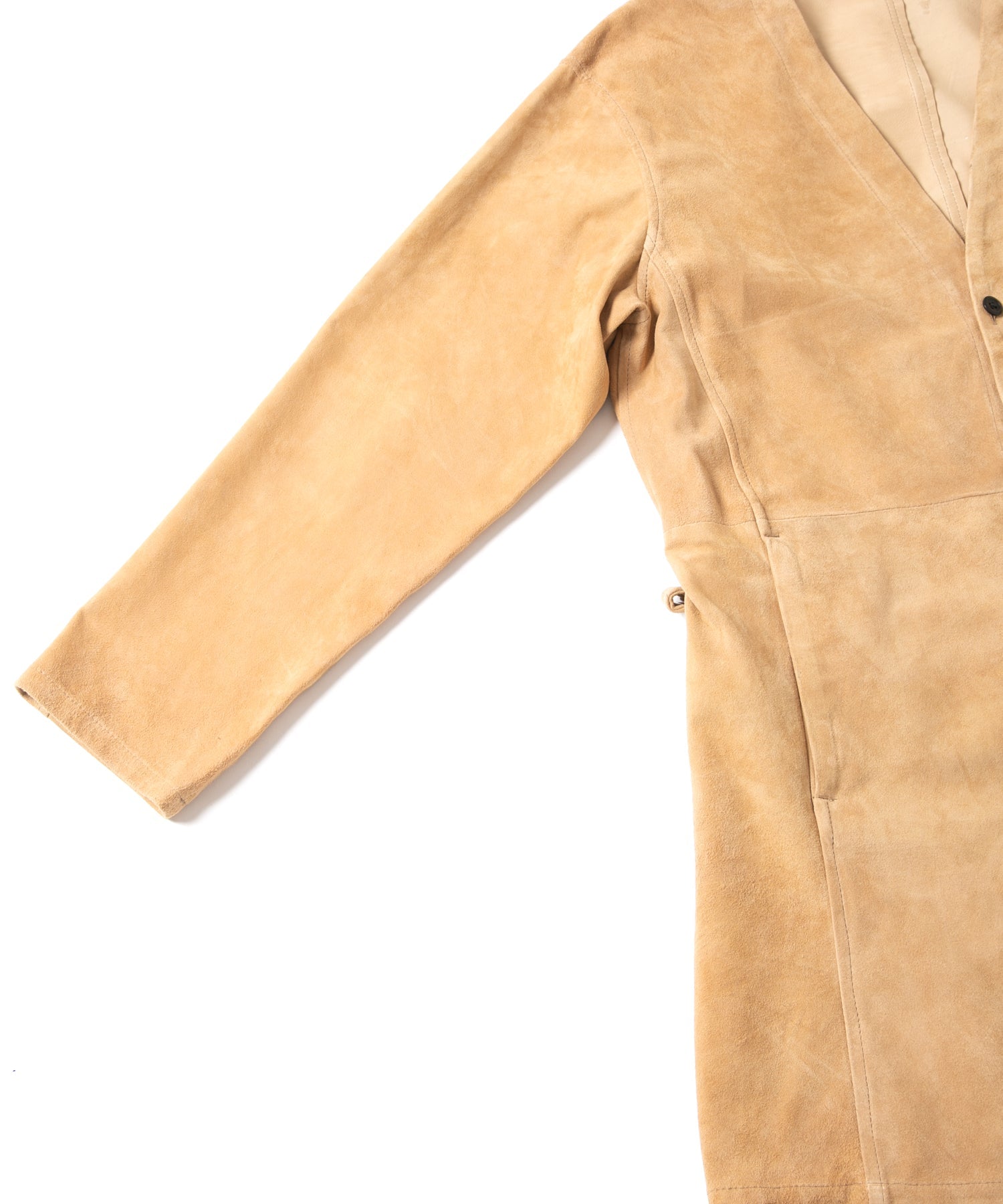 Load image into Gallery viewer, Calf Suede Long ALTERNA Cardigan - BEIGE