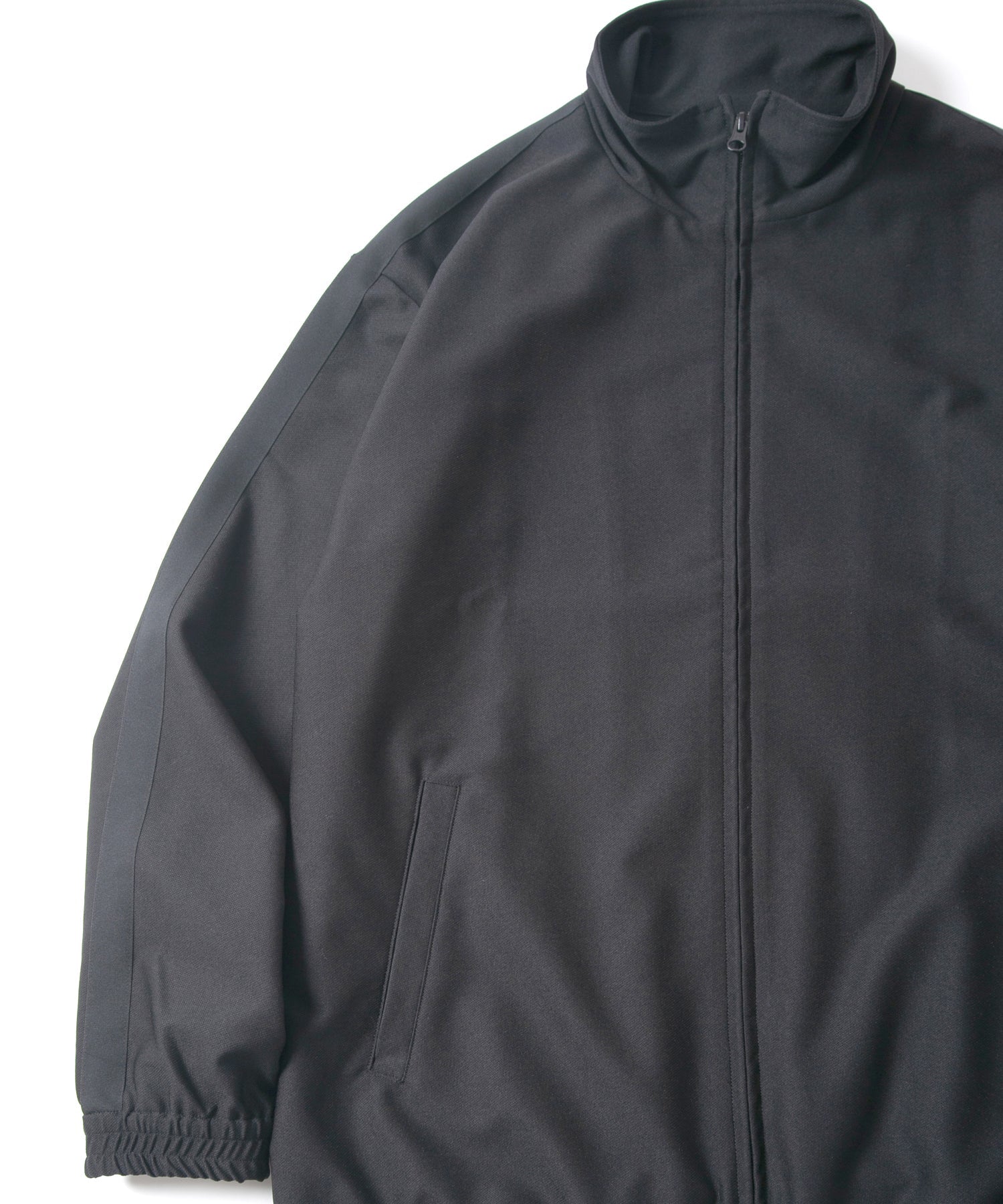 Load image into Gallery viewer, Polyester Cupra Nylon Jersey Track Jacket - BLACK