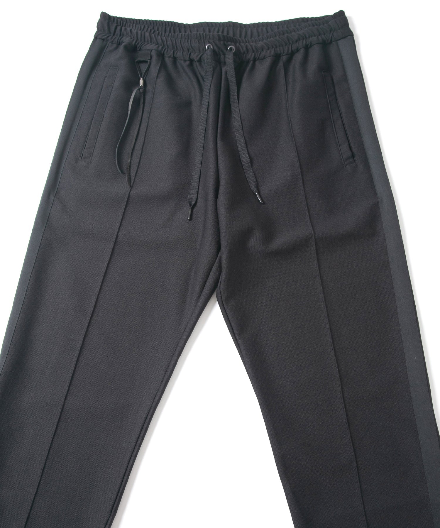 Load image into Gallery viewer, Polyester Cupra Nylon Jersey Track Tapered Pants - BLACK