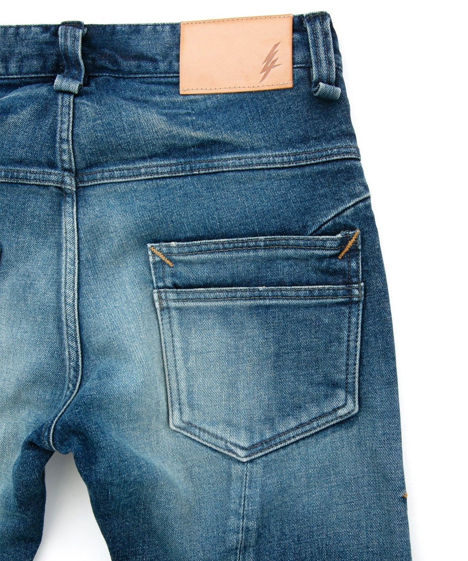 Load image into Gallery viewer, 12.5oz Organic Cotton Stretch Denim TIGHT JOE Tight Straight Used - INDIGO