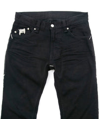 Load image into Gallery viewer, 11oz Organic Cotton Stretch Denim TIGHT JOE Tight Straight One Wash - BLACK