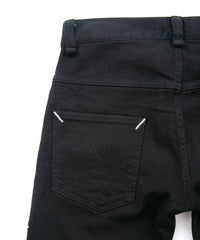 Load image into Gallery viewer, 11oz Organic Cotton Stretch Denim TIGHT JOE Tight Straight One Wash - BLACK