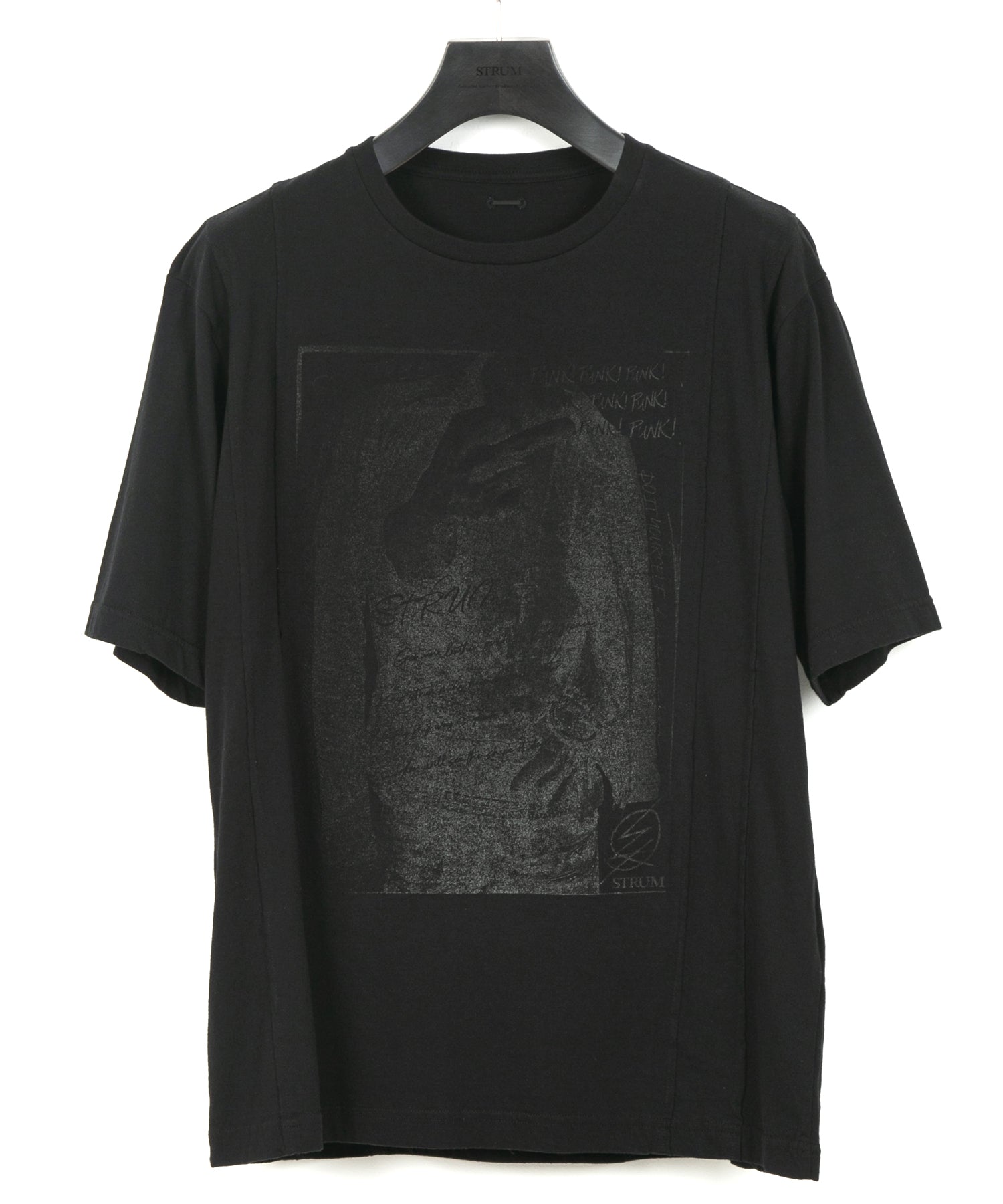 Load image into Gallery viewer, 30/- Natural soft jersey "FxxK THE WORLD" wide T-shirt (oversized) - BLACK