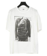 Load image into Gallery viewer, 30/- Natural soft jersey "FxxK THE WORLD" wide T-shirt (oversized) - WHITE