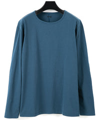 Load image into Gallery viewer, Natural Soft Cotton Plain Stitches Crew Neck T-shirt - GRAY BLUE