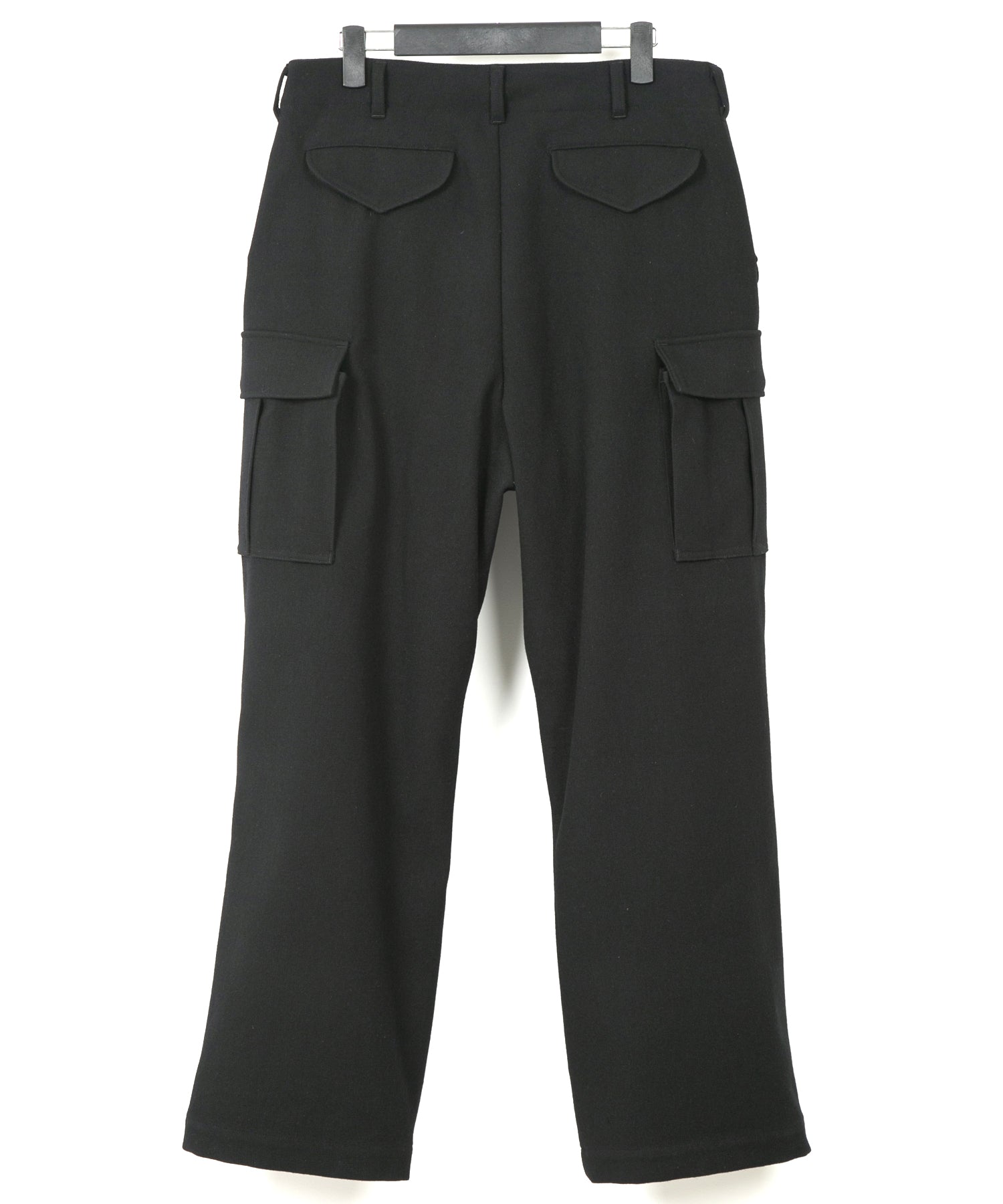 Load image into Gallery viewer, Wool & Nylon W Cloth Vintage Tumbler Field Cargo Pants - BLACK