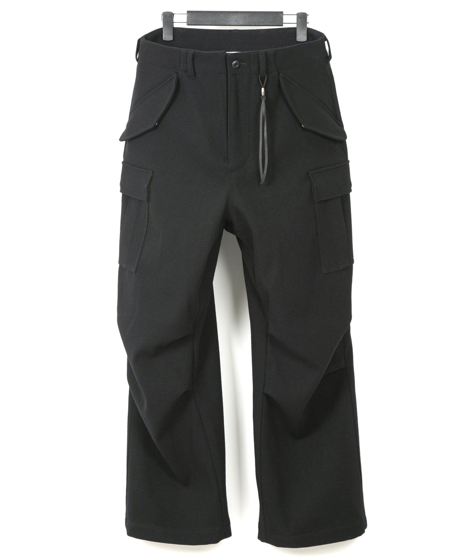 Load image into Gallery viewer, Wool & Nylon W Cloth Vintage Tumbler Field Cargo Pants - BLACK