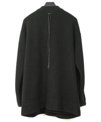 Load image into Gallery viewer, Recycled Wool Teddy Fleece Long Cardigan - BLACK