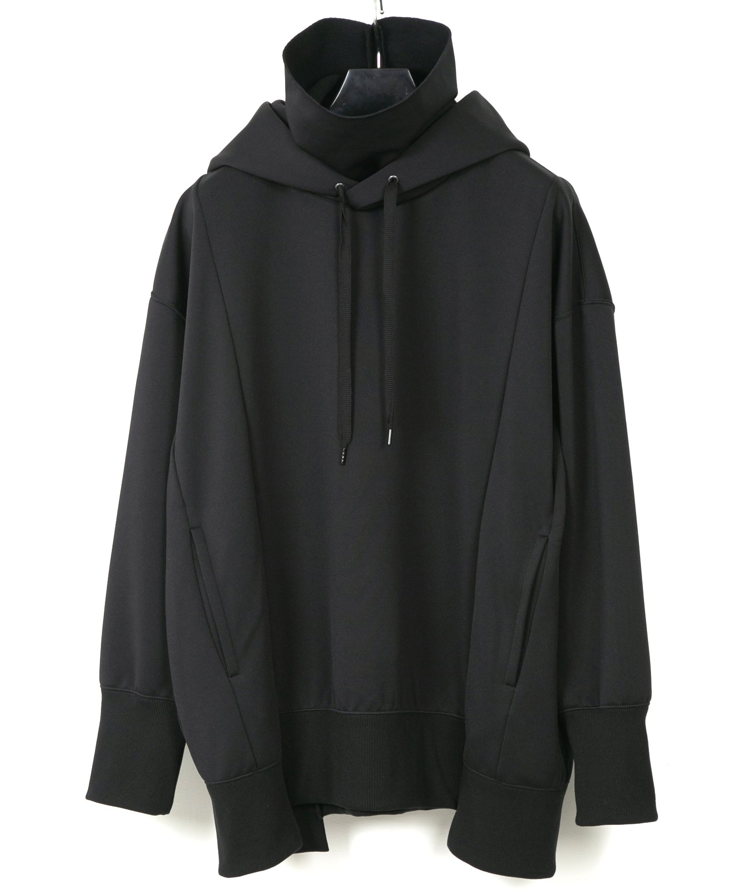 Load image into Gallery viewer, Fleece Lined CORDURA Jersey Hight Neck Hoodie - BLACK