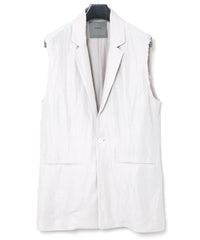 Load image into Gallery viewer, Washer Dyed Rayon&Linen Cloth Tailored Vest - ASH