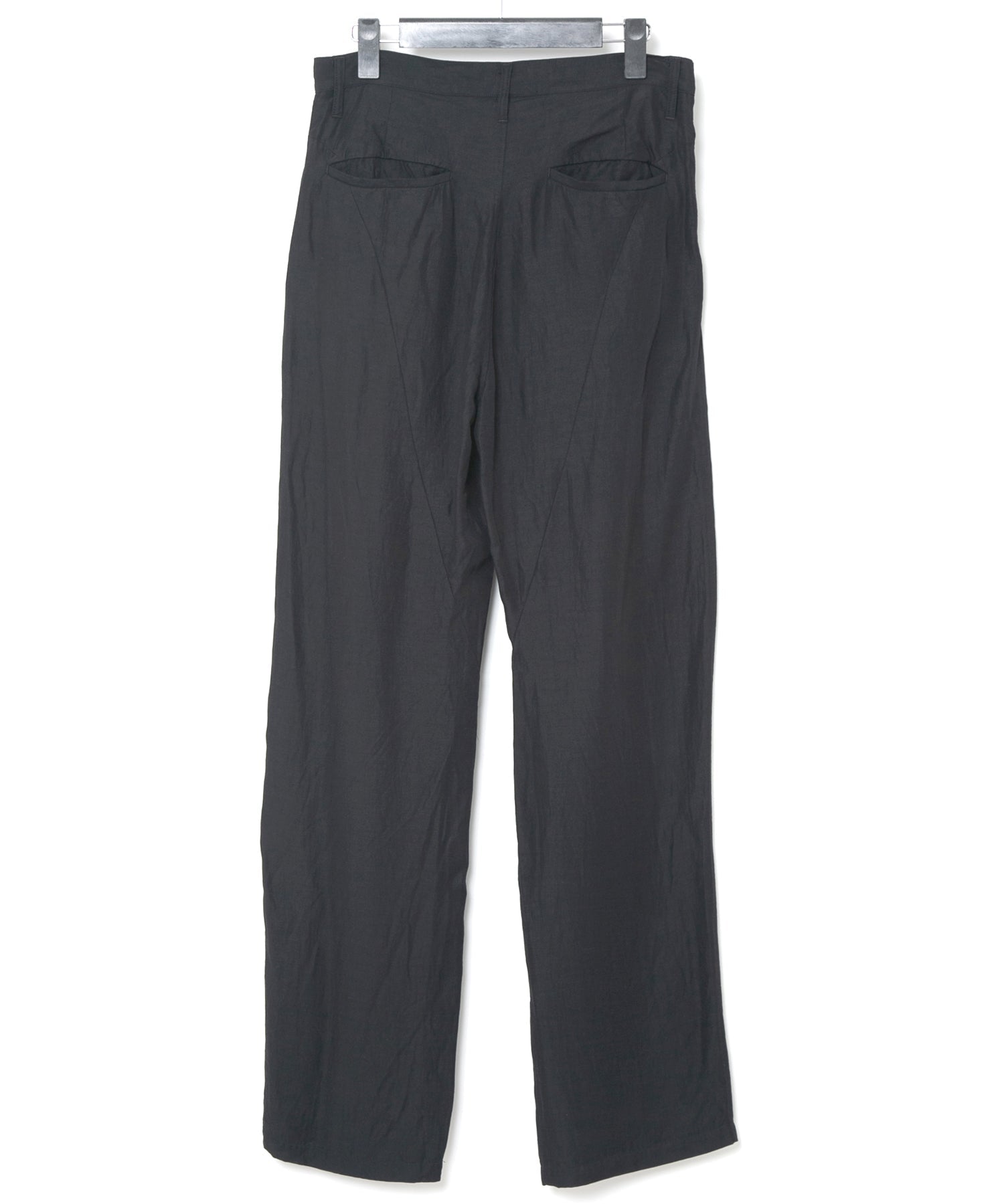 Load image into Gallery viewer, Washer Dyed Rayon&Linen Cloth Wide Pants - BLACK