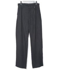 Load image into Gallery viewer, Washer Dyed Rayon&Linen Cloth Wide Pants - BLACK