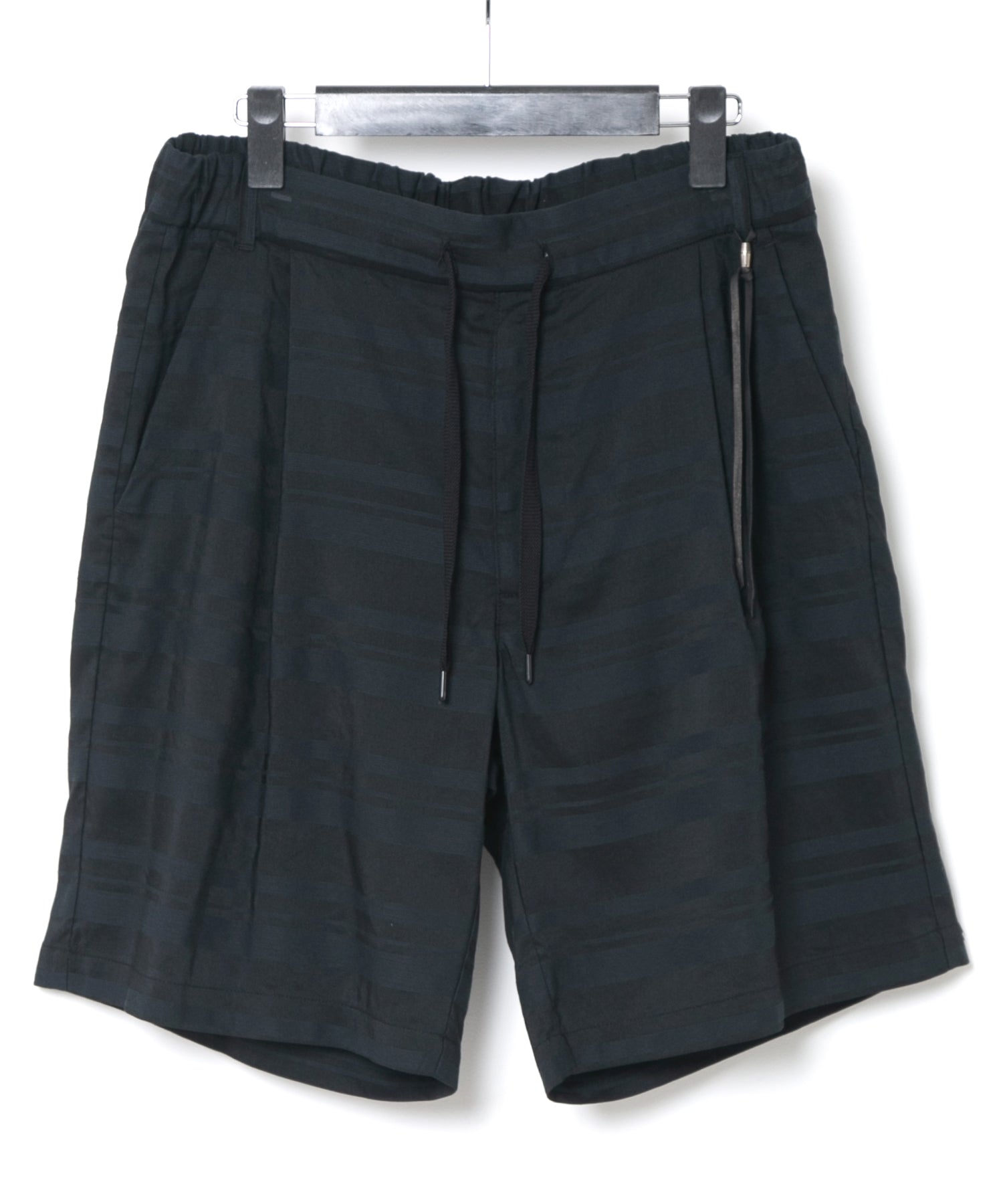 Load image into Gallery viewer, Rayon Cotton Ramie Stripe Cloth Shorts - BLACK
