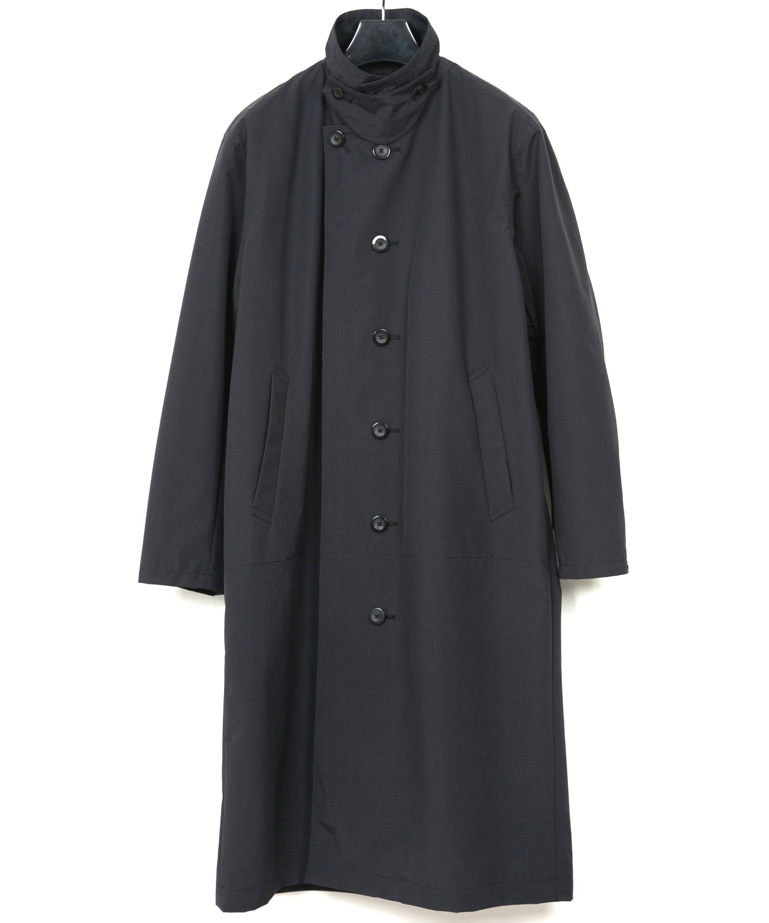 Load image into Gallery viewer, Three Layer Waterproof Taslan Taffeta Biker Long Coat - BLACK