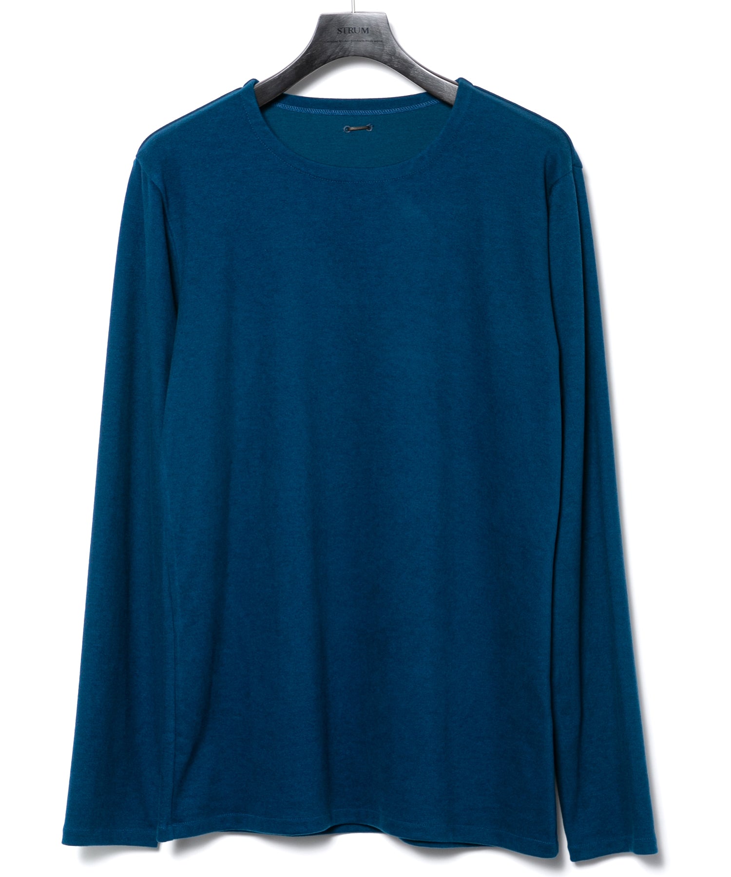 画像をギャラリービューアに読み込む, アクリル レーヨン ナイロン ストレッチ ポンチ L/S クルーネック T シャツ - TURQUOISE