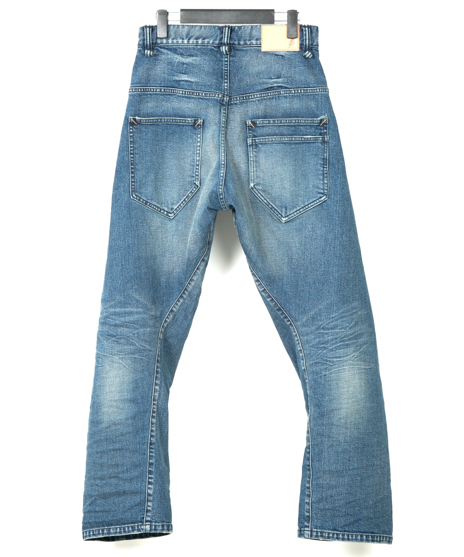 Load image into Gallery viewer, 12.5oz Organic Cotton Stretch Denim "RAD CLUB" 3D Wide Straight Jeans - INDIGO