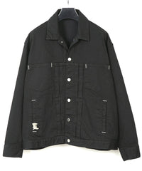 Load image into Gallery viewer, 11oz Organic Cotton Stretch Denim "Jimmy" Jacket - BLACK