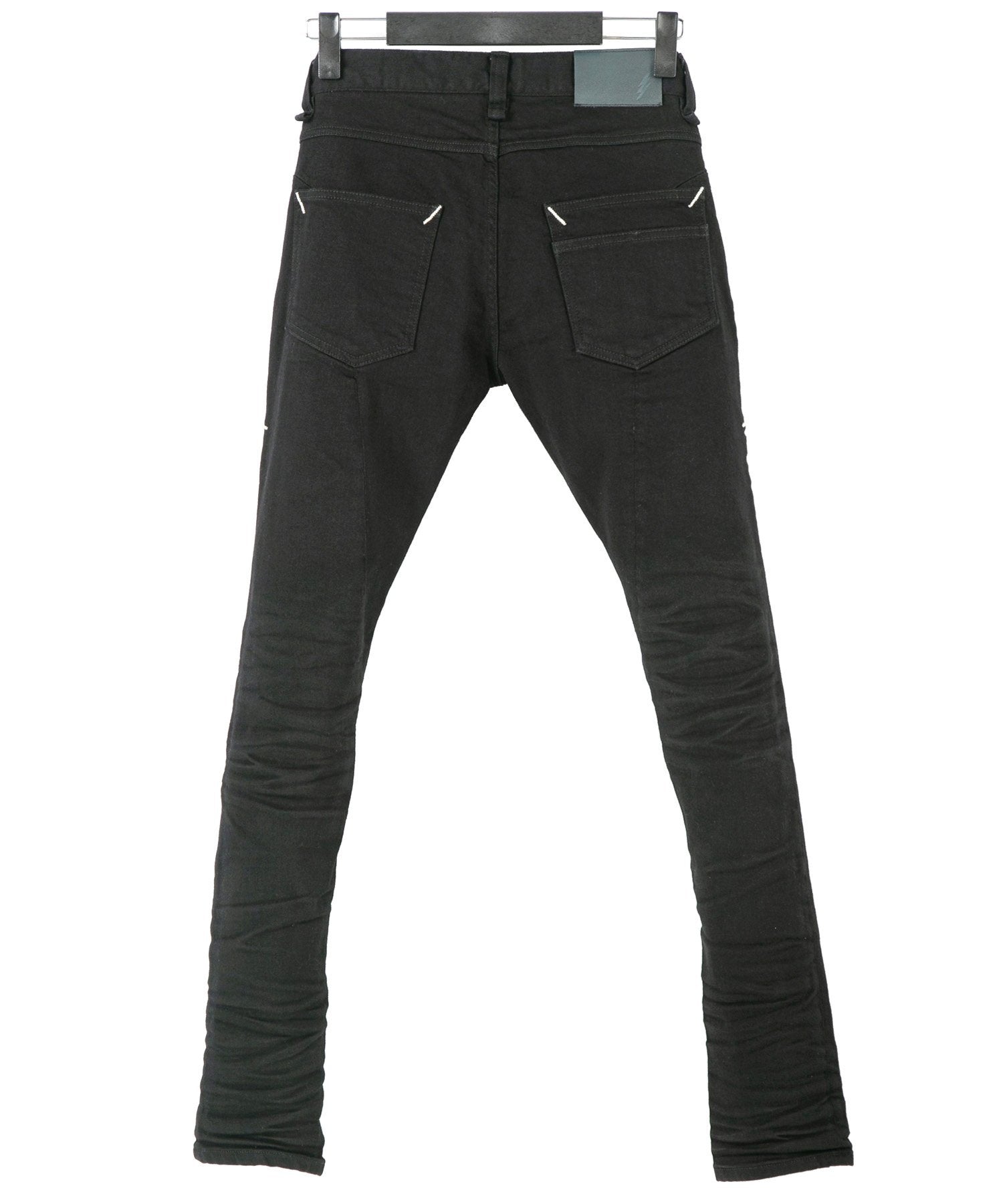 Load image into Gallery viewer, 11oz Organic Cotton Stretch Denim "SKINNY JOHN" Skinny Jeans ONE WASH - BLACK