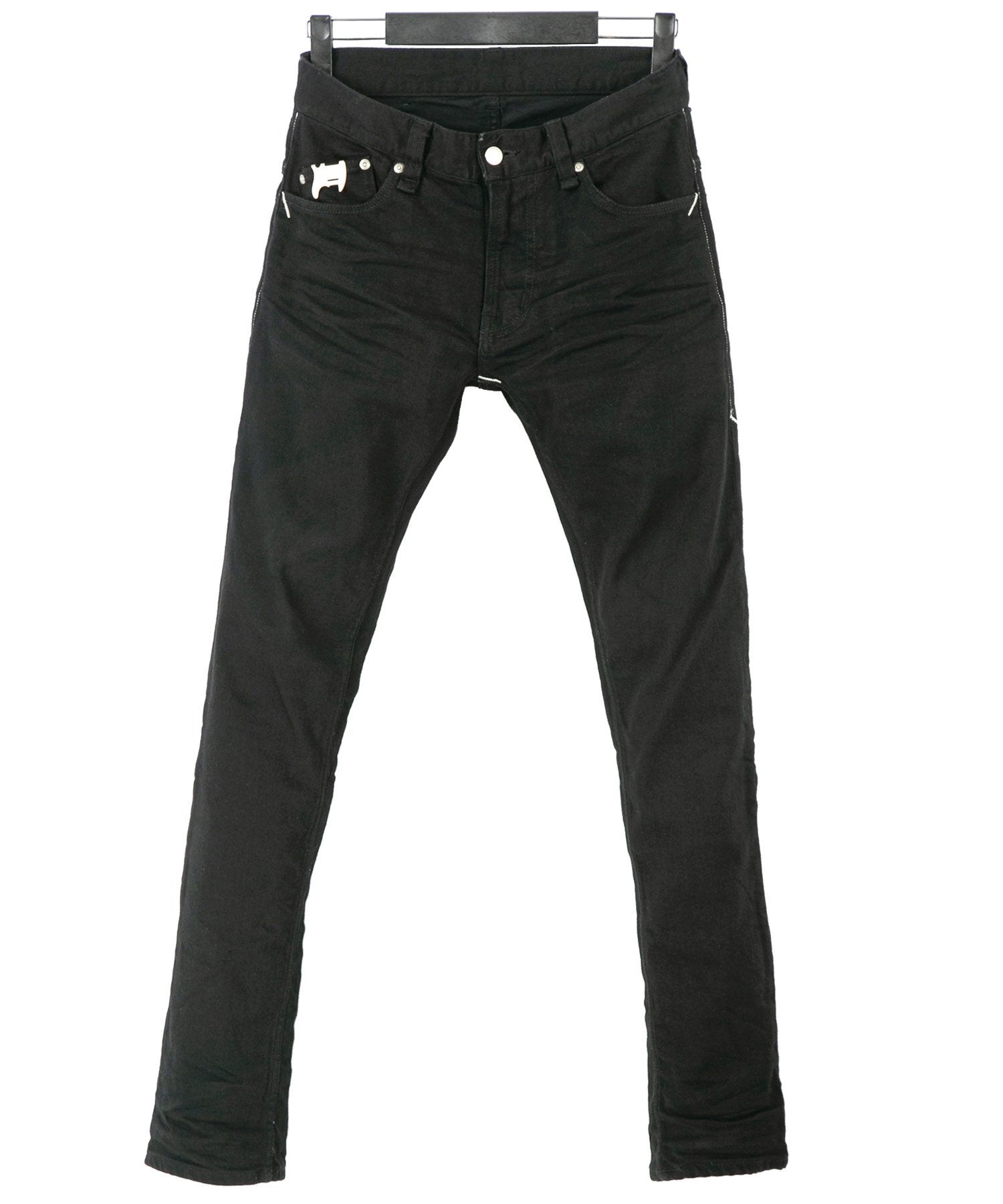 Load image into Gallery viewer, 11oz Organic Cotton Stretch Denim TIGHT JOE Tight Straight One Wash - BLACK