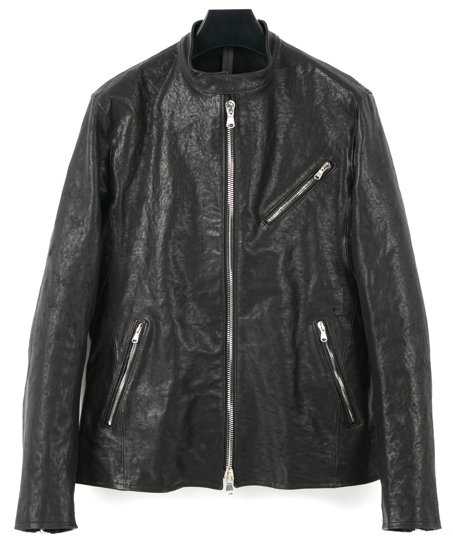 Load image into Gallery viewer, Pit Vegetable Full Tanned Shrank Horsehide SLATER Single Riders Jacket - BLACK