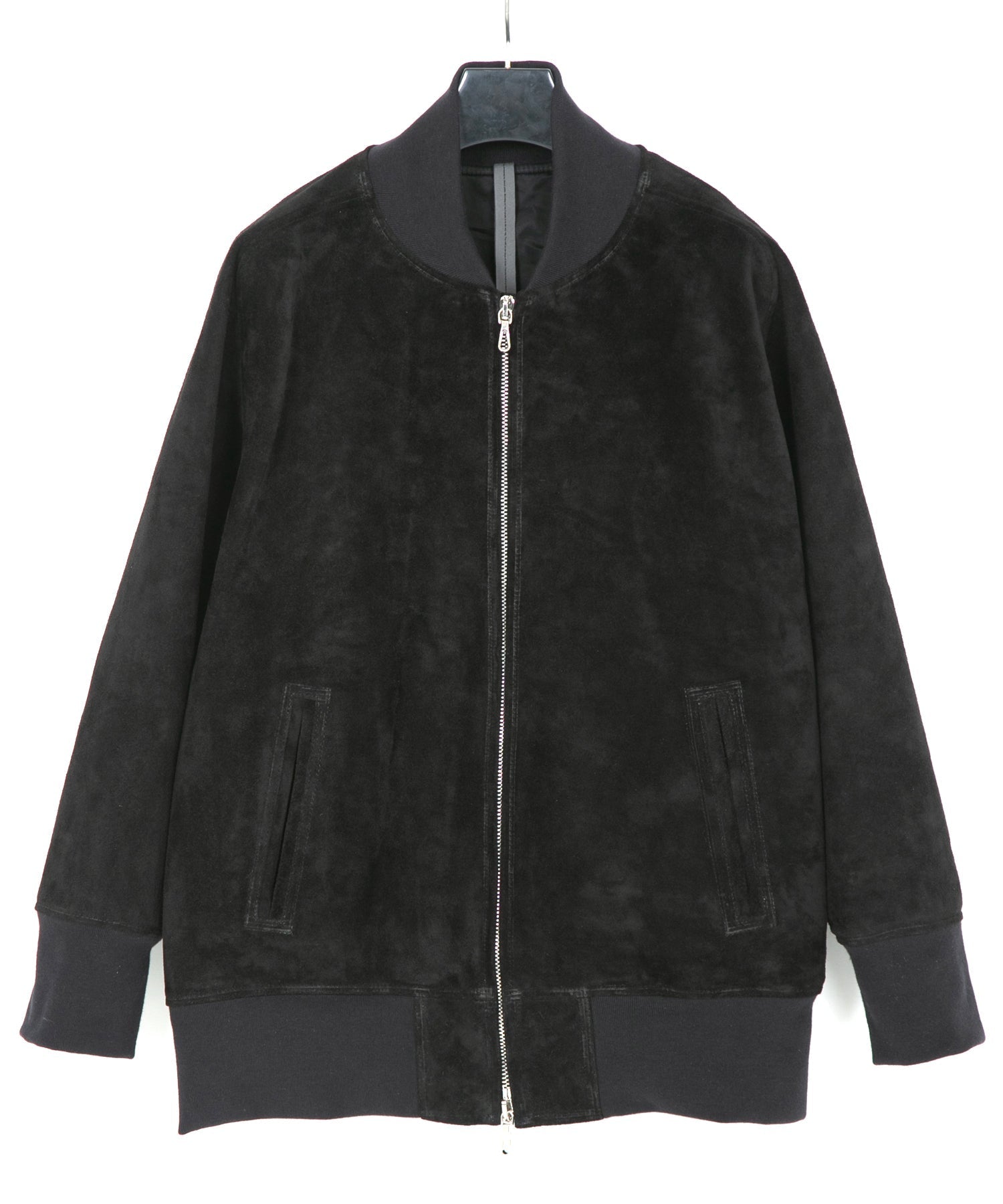 Load image into Gallery viewer, Suede Horse hide "CRANK" Blouson - BLACK