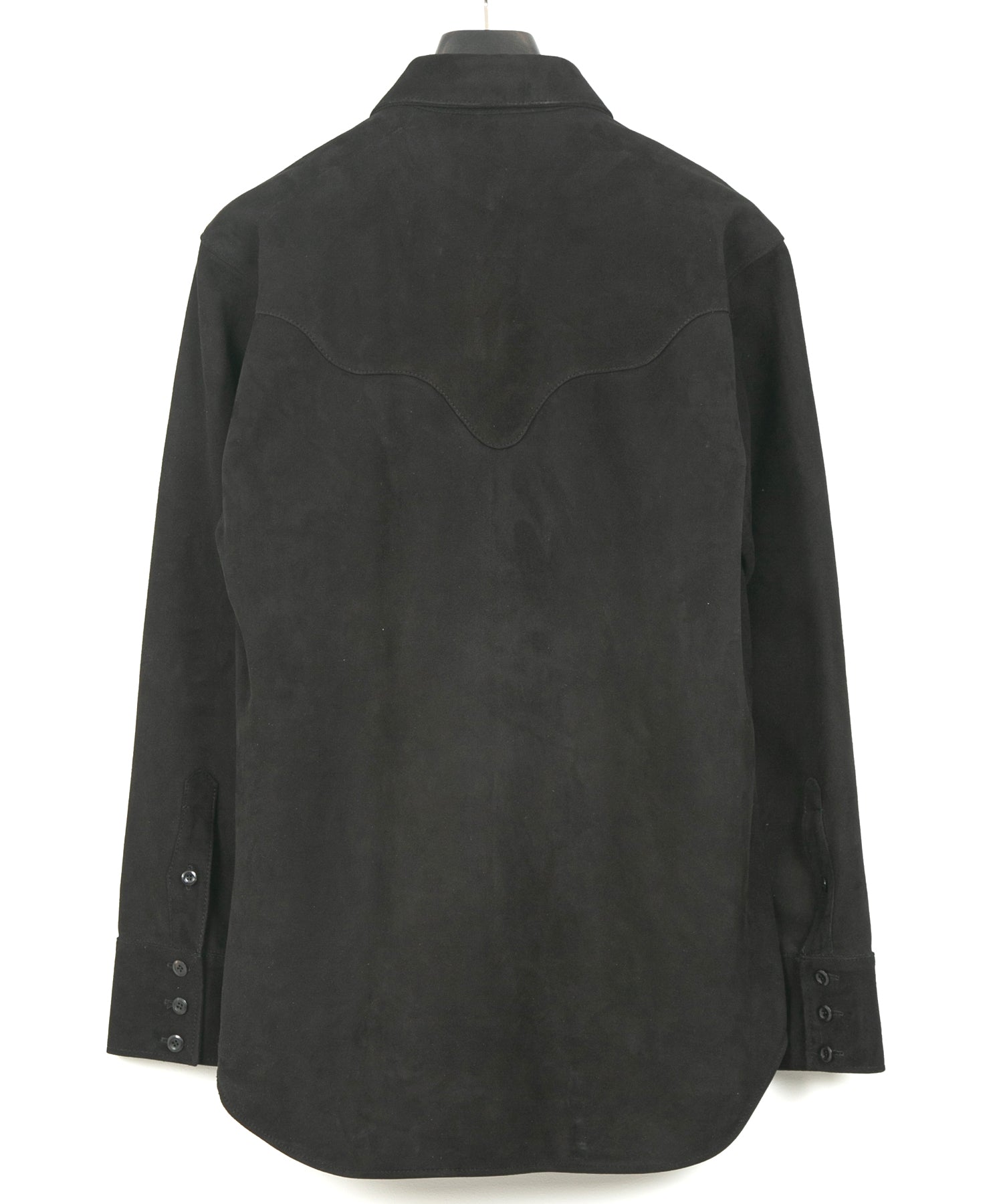 Load image into Gallery viewer, Sheepskin Suede EDDIE Western Shirt - BLACK