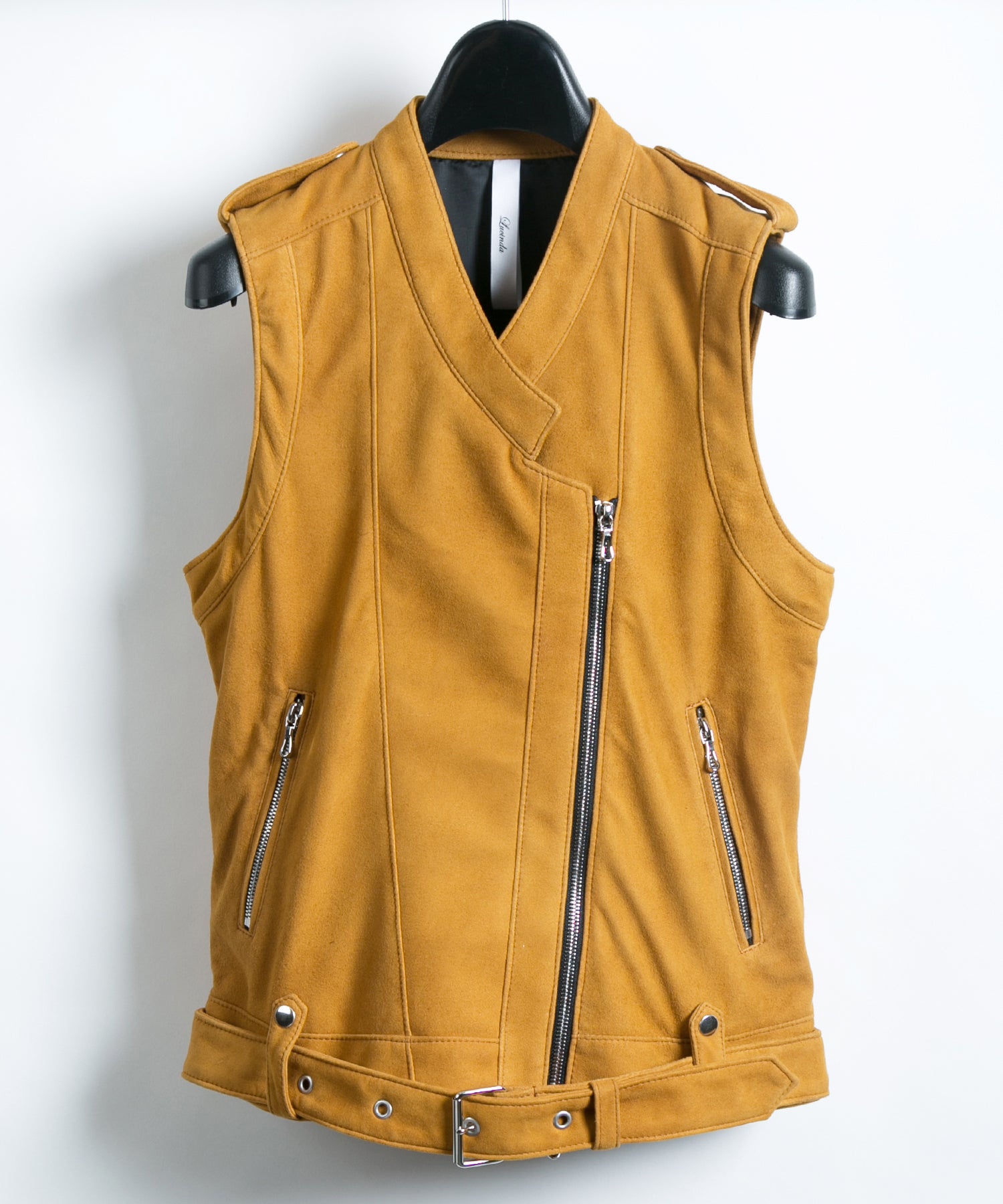 Load image into Gallery viewer, Lucinda Highland Lamb Silky Suede Vest / Camel